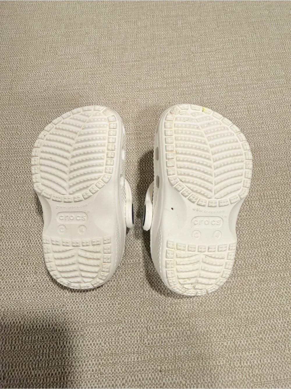 CROCS Kids White Classic Clog Sandals